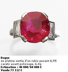 Bague rubis